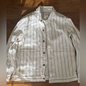 Men’s Denim & Flower Striped Shacket